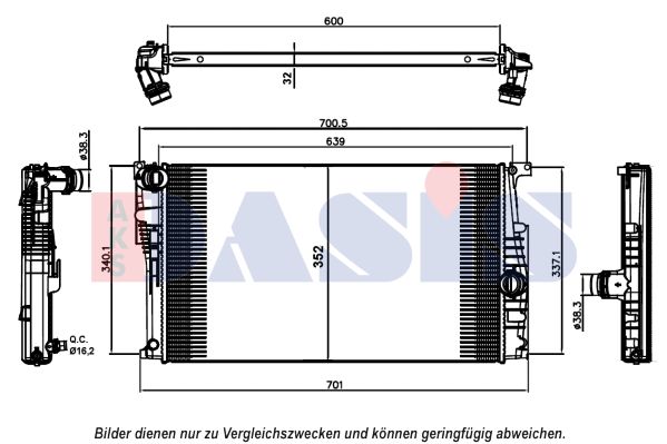 AKS DASIS Radiators, Motora dzesēšanas sistēma 050072N